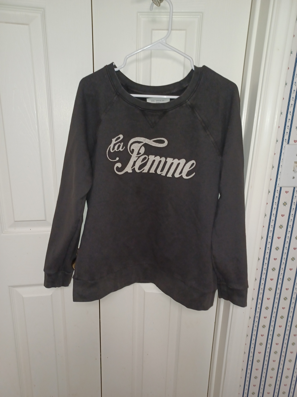 Sol Angeles Charcoal Gray 'La Femme' Kids Sweatshirt